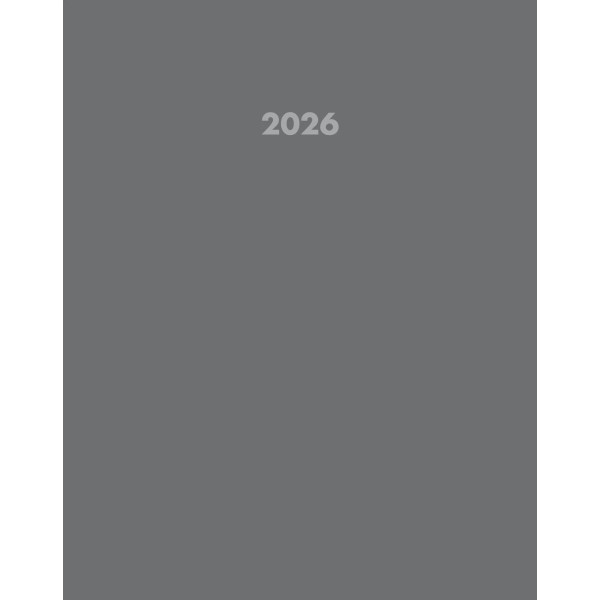 Willow Creek Press Basic Gray 2026 7.5" x 9.5" Booklet