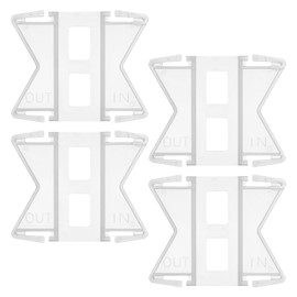 Cinnvoice 4 Pair Flexible Corner Connectors for 2 1/2'' Curtain Rod Wide Curtain Flexible Corner Connectors Universal End Cap Plastic Flat