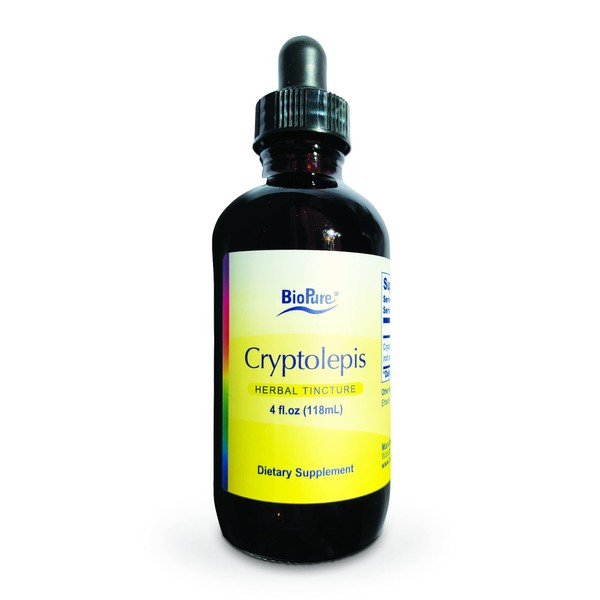 BioPure Cryptolepis Herbal Tincture – Potent Botanical Extract of Cryptolepis Sanguinolenta for Immune Support, microbiome Balance, Gastrointestinal Health, and Balanced Blood Glucose Levels - 4 fl oz