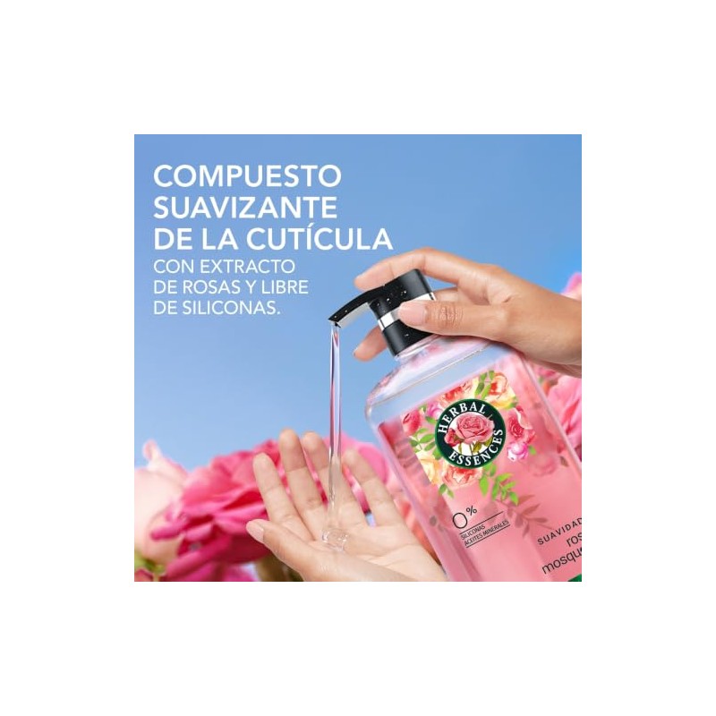 Herbal Essences Shampoo Suavidad Rosa Mosqueta 600 ml