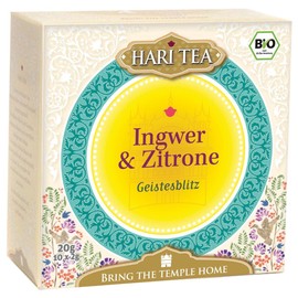 Hari Tea Geistesblitz / Rosy Times for Grey Cells Ginger and Lemon Tea Pack of 2 (2 x 20 g) - Organic