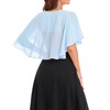 Pukguro Light Blue Shawl Wraps for Women Chiffon Sheer Capelets