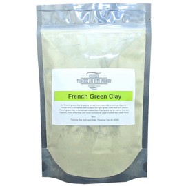 French green clay, 1 pound (16oz) soap making supplies, French Green Face Mask is Rich in Minerals, Nutrients, And Antioxidants Ideal For All Skin Types. Resealable stand-up moisture barrier pouch