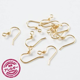 Saya Kobou Earring Parts, Earring Hooks, 316L Surgical Stainless Steel, Metal Allergy Compatible, 5 Pairs, 10 Pieces, 10 Units, Handmade Accessory Parts