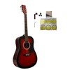 Huntington 6 String Acoustic Guitar, Right, Red (BGA41PS-RDS)