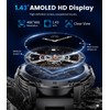 Military Smart Watches for Men(Answer/Make Calls) with LED Flashlight,530mAh Large
