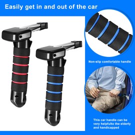 Aublinto Car Cane Grab Handle, 2 in 1 Car Grab Rail Glass Breaker Portable Grab Handle Car Assistant Support Handle Car Stand Handle Car Window Glass Breaker Car Handle Mobility Aid