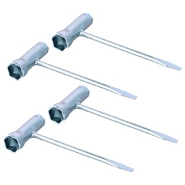 Gudalea Set of 4 Spark Plug Spanner, 13 mm X 19 mm Chainsaw Scrench, T-Wrench Spanner Tool, Combination Spanner Wrench, Wrench Adjustment Tool, Suitable for Saw Chain Nuts and Spark Plugs