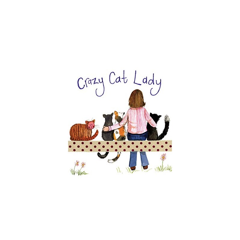 ALEX CLARK Crazy Cat Lady Kitchen Tea Towel
