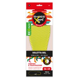Shoes'Xpert - Solette in gel a nido d'ape - Taglie 26/46 Su Misura - Distribuisce il Peso - Riduce la Sudorazione - Massimo comfort