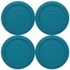 Pyrex 7200-PC 2-Cup Adriatic Blue Food Storage Replacement Lid (4-Pack)