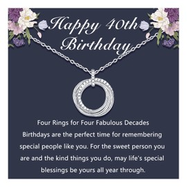 D Dongjiangjin Gift 40th Birthday Gifts for Women Ideas Necklace Presents for 40 Year Old Jewellery for Women Friend