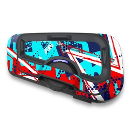 MC MOTOPARTS Protective Cover Decal Wrap Sticker 2 pcs Abstract Aqua Compatible with Cardo Freecom 4X 2X