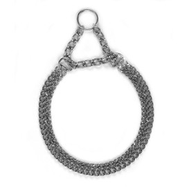 Kerbl Double Chain Collar, 50 - 60 cm, Chromed