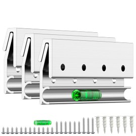 Heavy Duty Mirror Hanging Bracket 50 lbs- 4" French Cleat 3 Pack - Interlocking Wall Mounting for Arts, Picture Frames, White Board, Canvas - Aluminum Z Bar/Clip Cleat Hanger