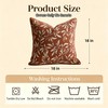 Terracotta Chenille Jacquard Botanical Fall Throw Pillow Covers 18x18 2