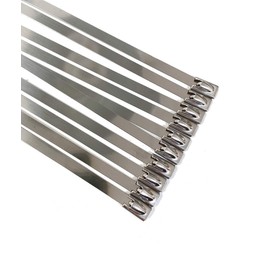 TR Stainless Steel Cable ties- Metal cable ties SS304& SS3016 steel EXTRA LONG AND LARGE (HEAVY DUTY) 10pieces (4.6mmx500mm)