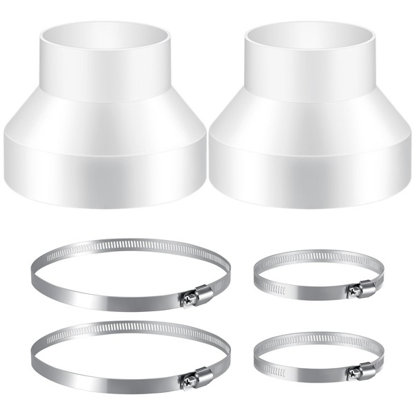 Huiguli 2Pcs Abluftschlauch Adapter, Klimaanlage Abluftschlauch Adapter150 mm auf 100