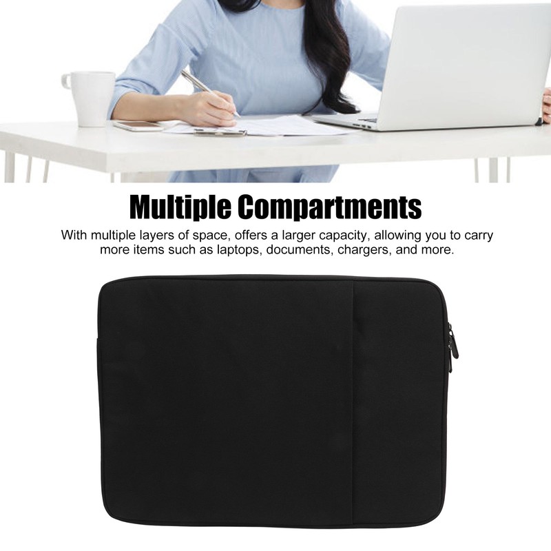 Laptop Sleeve Bag 2 Way Zipper Protective Oxford Cloth Carrying