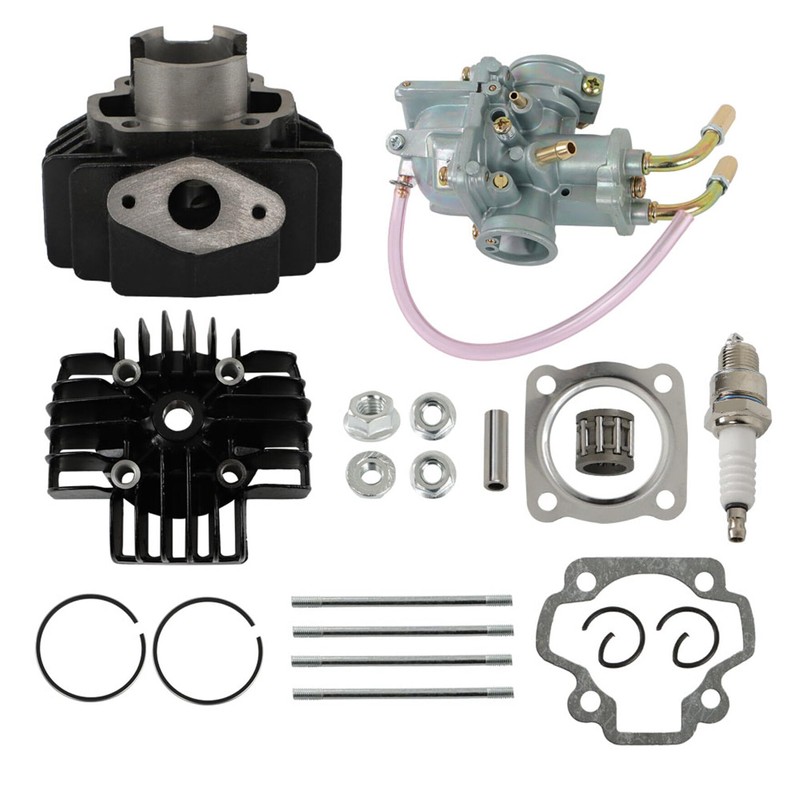 Carburetor Cylinder 50cc Piston Ring Gaskets Top End Kit Replacement