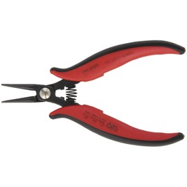 Hakko CHP PN-5025 Long Round-Nose Pliers, Smooth Jaws, 23mm Jaw Length, 2mm Diameter Tip, 5mm Thick Steel