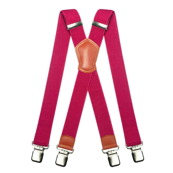 JEMYGINS Men's Braces Wide 3.8 cm with Strong 4 Metal