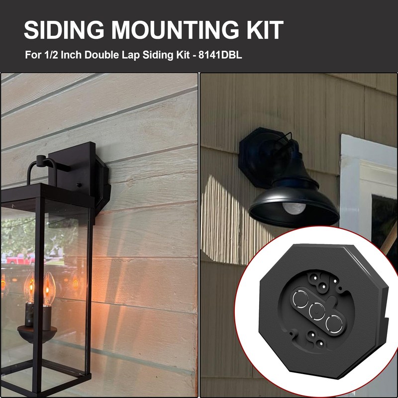 Yqwwda 2 Pack Vinyl Siding Light Mounting Block, 1/2 Inch