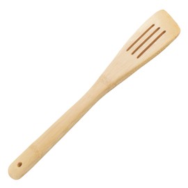 Bamboo Serving/Cooking Utensils - B13 - Angled Slotted Spatula - 5 Pieces
