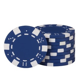 CUNHUY 11.5 Gram Bulk Chip Accessories, 10 Pcs Professional Poker Chip, Casino Poker Chips, Clay Composite Casino Poker Chips for Casino Card Games Texas Holdem Blackjack Gambling (Blue)