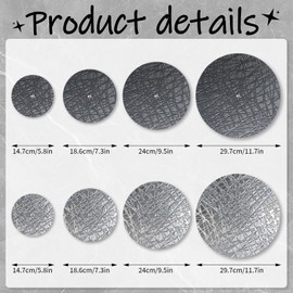 DETENE Metal Plate Art ，Metal round Wall Decor - 8 Pcs with 4 Sizes, Silver & Blue, Modern Wall Hanging Sculptures for Living Room, Office, Apartment, Bathroom, Staircase, Hallway Decorations