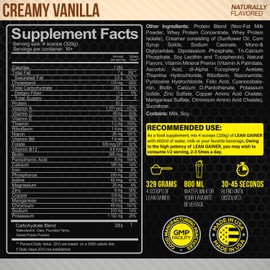 Forzagen Lean Gainer Premium Mass Builder | Mass Gainer Protein Powder for Men & Women (12 Lbs, Creamy Vanilla)