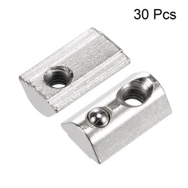 sourcing map M6 T Slot Nuts Roll in Spring T-nut with Ball Carbon Steel for 4040 Series Aluminum Extrusion Profile Rail with 8mm Slot 30Pcs