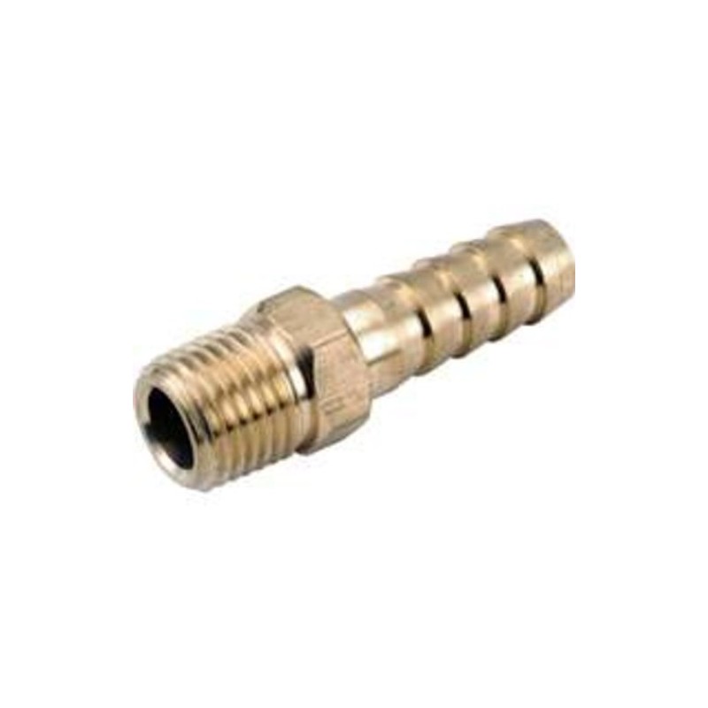Anderson Metals 57001 Brass Hose Fitting, Adapter, 3/8" Barb x