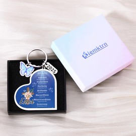 Bible Verse Keychain Gifts - Christian Christmas Gifts for Women, Bible Accessories Women, Stocking Stuffers, Faith Based Gifts for Women, Baptism Communion Confirmation Gifts Butterfly Keychain