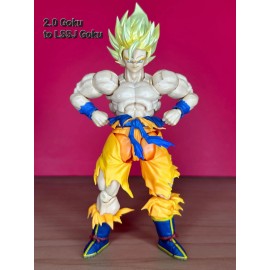 Unbranded SHF 2.0 Goku/Vegito Heads to 3.0 Body Neck Pegs - READ DESCRIPTION! - 2.0 Goku/Vegito to Gohan/LSSJ