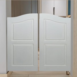Saloon Swinging Doors 30/32/36 Inch Wide, White Heavy Duty Swinging Half Door with Hinges and Hardware, Dual Swing Cafe Doors for Doorway Bar Kitchen Decor
