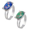 Carykon 2 Pcs Cat Mood Ring Retro Style Adjustable Ring