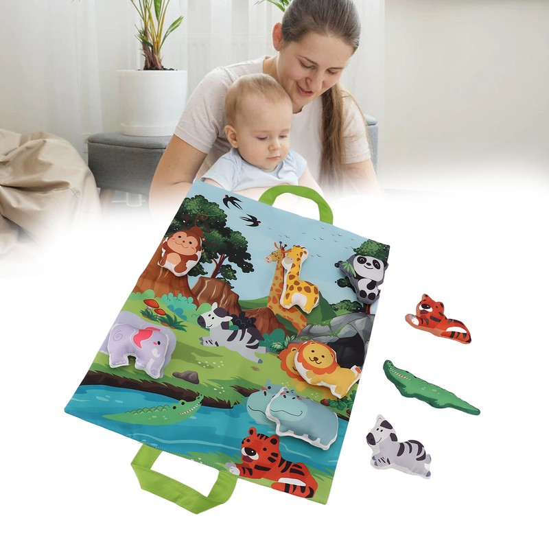 Baby Soft Toy Set with Play Mat Bright Color Sound