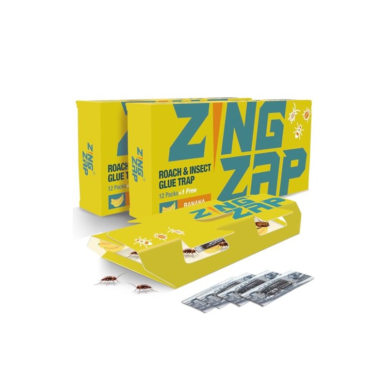 Roach Glue Trap 13 Pack Bananna Twin Pack ZingZap