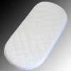 Baby Mattress Oval Shaped Round Corners Soft Moses Basket/Pram Quilted