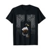 Duck Mandala Animal Zoo Art Duck T-Shirt, black