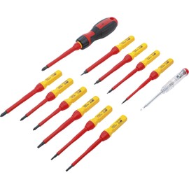 BGS 35814 VDE Screwdriver Set with Interchangeable Blades 13 Pieces