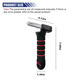 LAINLOY 3 in 1 Car Door Handle for Elderly, Seatbelt Cutter and Window Breaker Car Door Latch Handle, Portable Multifunction Car Assist Support Handle for Seniors and Handicapped (Red)