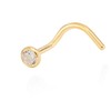NKlaus 11224 Nose Piercing 750 Gold 18 Carat Spiral Shape