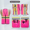 SULWZM High Visibility Reflective Safety Vest with Zipper and Pockets