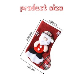 JEYORZY Set of 2 Christmas stockings with creative Santa pattern - perfect as a gift bag, tree decoration and decoration for fireplace and children's room - a great addition to any Christmas party