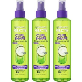 Garnier Garnier Fructis Style Curl Shape Defining Spray Gel for No Frizz, 8.5 Fl Oz, 3 Count (Packaging May Vary)