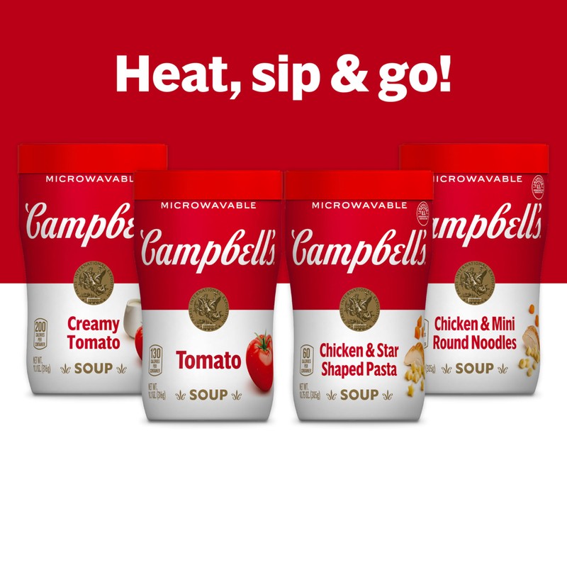 Campbell’s Sipping Soup, Chicken Soup With Star-Shaped Pasta, 10.75 oz