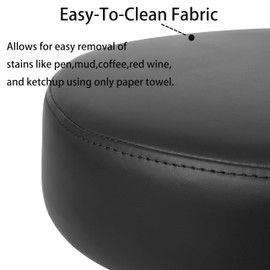 TAKE UR SEAT® Economical Multi-Purpose Medical Spa Chair Stool with Adjustable seat and Back Height. Advanced Fabric seat Cover is Easy to Clean. Blade Wheels (Table Height Black)