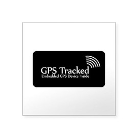 CafePress GPS Tracking Inside Stickers Sticker Square Bumper Sticker Car Decal